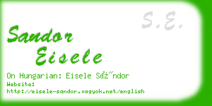 sandor eisele business card